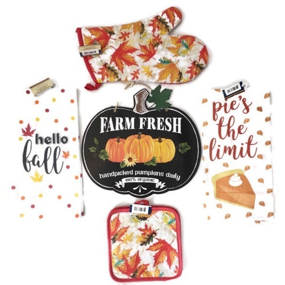 Fall Decor Kitchen Bundle 6 Piece NEW